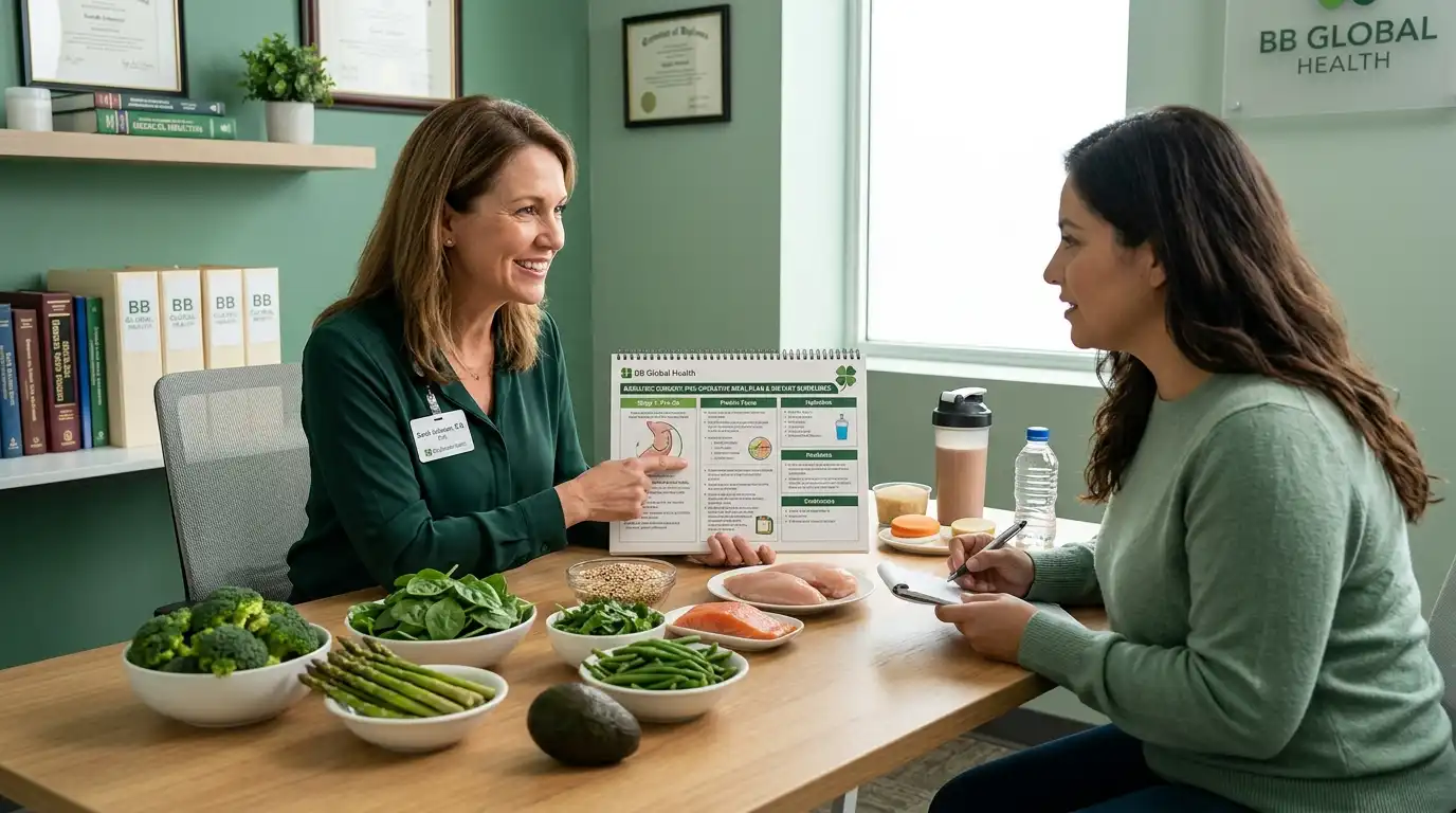Pre-operative nutrition consultation with bariatric dietitian